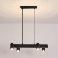 Brilagi - Lámpara colgante con cable SELE 4xGU10/30W/230V, negra