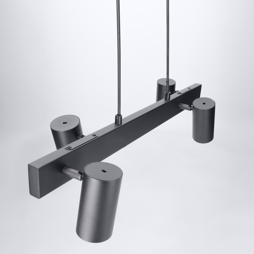 BRILAGI - Lámpara colgante con cable SELE 4xGU10/30W/230V, negra
