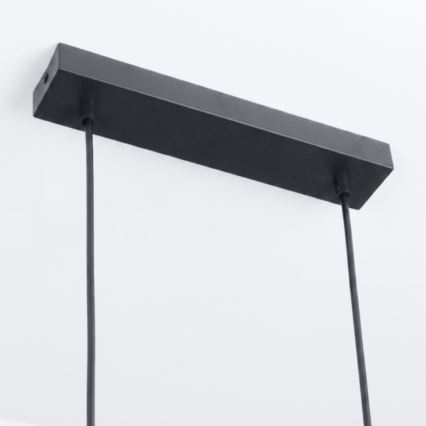 BRILAGI - Lámpara colgante con cable SELE 4xGU10/30W/230V, negra