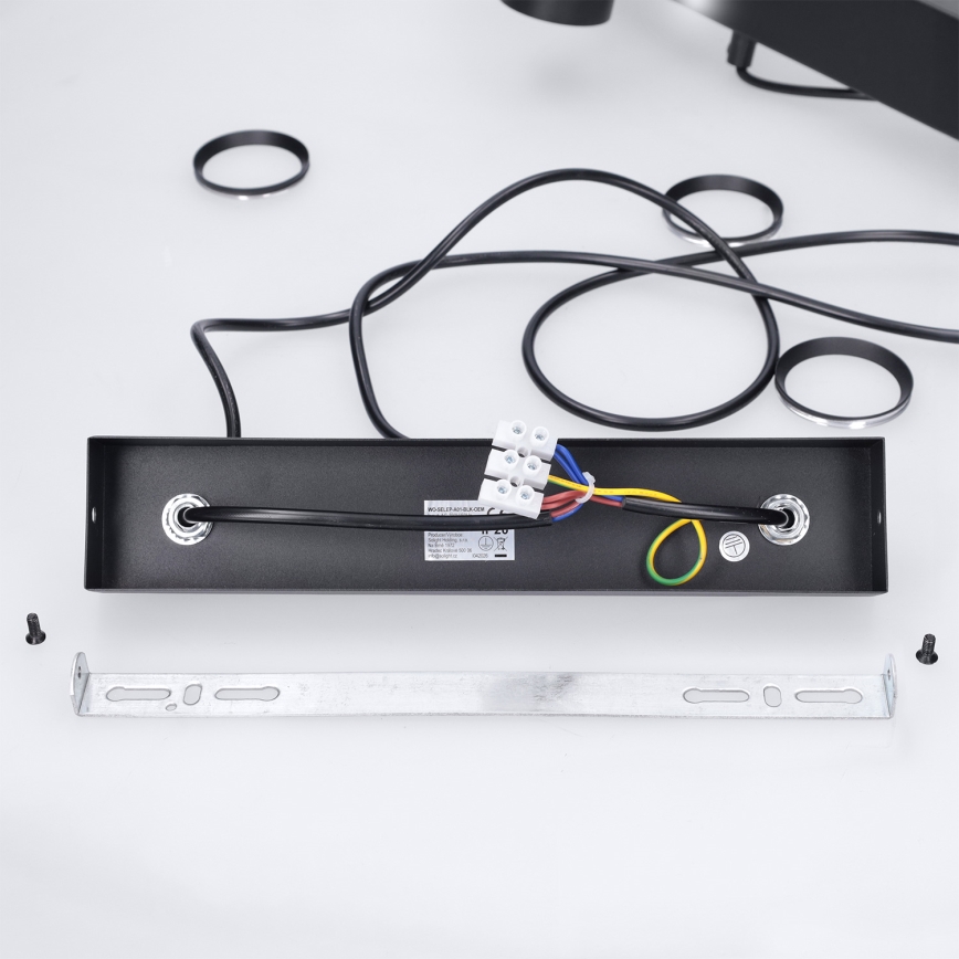 BRILAGI - Lámpara colgante con cable SELE 4xGU10/30W/230V, negra