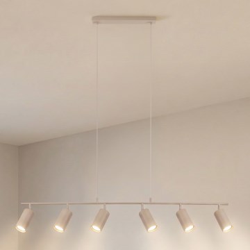 Brilagi - Lámpara colgante con cable SELE 6xGU10/30W/230V beige