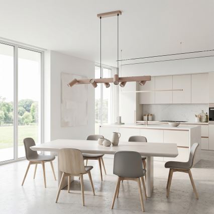 Brilagi - Lámpara colgante con cable SELE 6xGU10/30W/230V beige