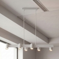 Brilagi - Lámpara colgante con cable SELE 6xGU10/30W/230V blanca