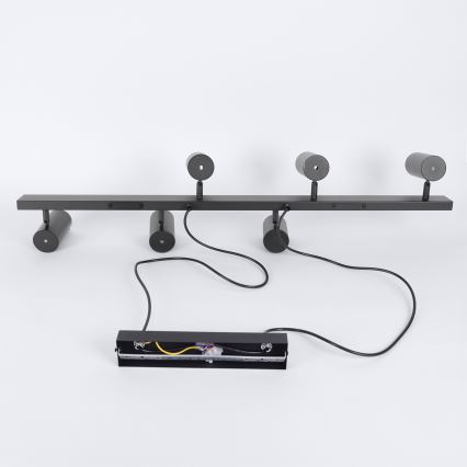 BRILAGI - Lámpara colgante con cable SELE 6xGU10/30W/230V negra