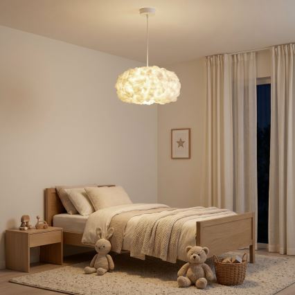 Brilagi - Lámpara colgante con cable SOLEAIR 1xE27/60W/230V Ø 45 cm blanco