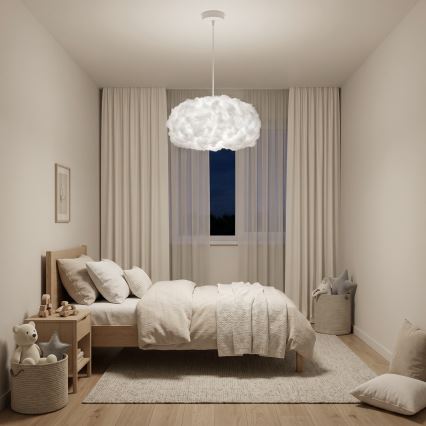 Brilagi - Lámpara colgante con cable SOLEAIR 1xE27/60W/230V Ø 45 cm blanco