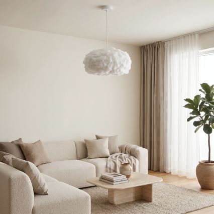 Brilagi - Lámpara colgante con cable SOLEAIR 1xE27/60W/230V Ø 45 cm blanco