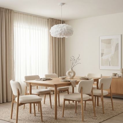 Brilagi - Lámpara colgante con cable SOLEAIR 1xE27/60W/230V Ø 45 cm blanco