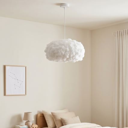 Brilagi - Lámpara colgante con cable SOLEAIR 1xE27/60W/230V Ø 45 cm blanco