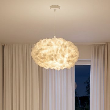 Brilagi - Lámpara colgante con cable SOLEAIR 2xE27/40W/230V diámetro 60 cm blanca