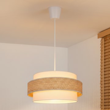 Brilagi - Lámpara colgante con cable SPACE 1xE27/60W/230V Ø 40 cm beige/crema