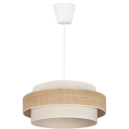 Brilagi - Lámpara colgante con cable SPACE 1xE27/60W/230V Ø 40 cm beige/crema