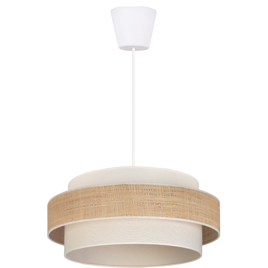 Brilagi - Lámpara colgante con cable SPACE 1xE27/60W/230V Ø 40 cm beige/crema