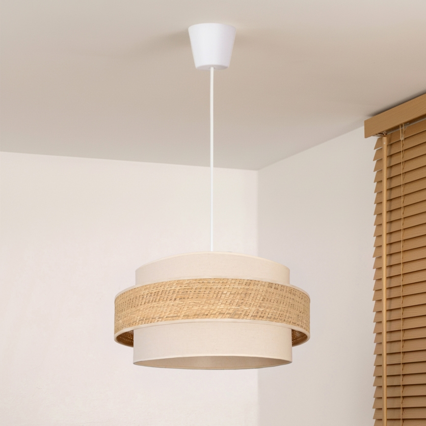 Brilagi - Lámpara colgante con cable SPACE 1xE27/60W/230V Ø 40 cm beige/crema