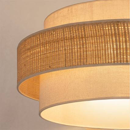 Brilagi - Lámpara colgante con cable SPACE 1xE27/60W/230V Ø 40 cm beige/crema