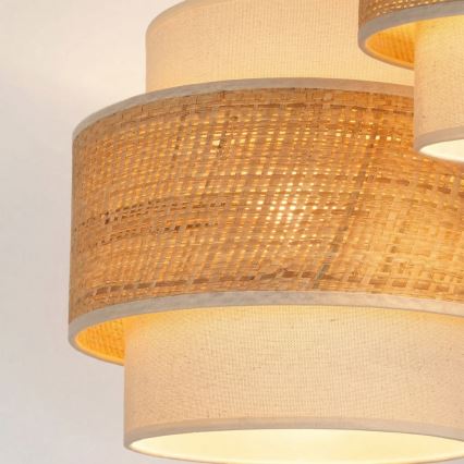 Brilagi - Lámpara colgante con cable SPACE 3xE27/60W/230V Ø 40 cm beige/crema