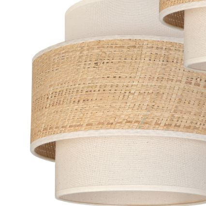 Brilagi - Lámpara colgante con cable SPACE 3xE27/60W/230V Ø 40 cm beige/crema