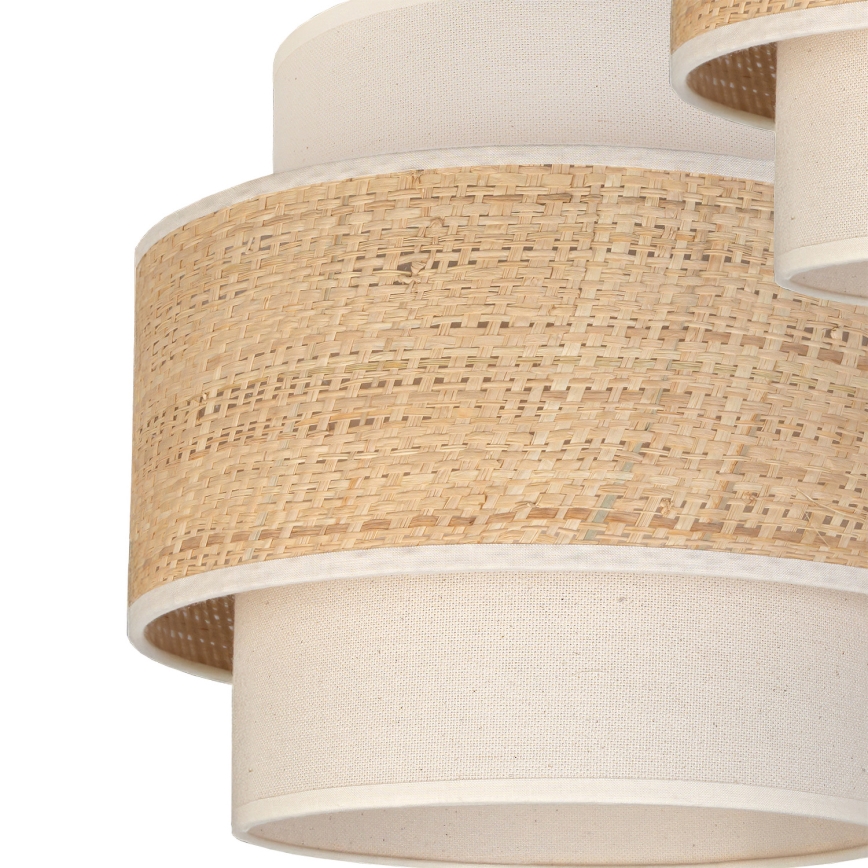Brilagi - Lámpara colgante con cable SPACE 3xE27/60W/230V Ø 40 cm beige/crema