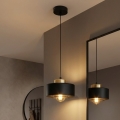Brilagi - Lámpara colgante con cable SPRING 1xE27/60W/230V Ø 20 cm negro/dorado