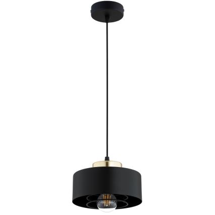 BRILAGI - Lámpara colgante con cable SPRING 1xE27/60W/230V Ø 20 cm negro/dorado
