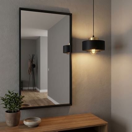 BRILAGI - Lámpara colgante con cable SPRING 1xE27/60W/230V Ø 20 cm negro/dorado