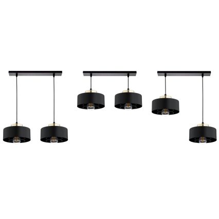 BRILAGI - Lámpara colgante con cable SPRING 2xE27/60W/230V negro/dorado
