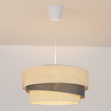 Brilagi - Lámpara colgante con cable TRIO 1xE27/60W/230V diámetro 40 cm crema/gris
