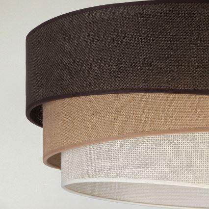 Brilagi - Lámpara colgante con cable TRIO 3xE27/60W/230V Ø 60 cm marrón/beige/blanco