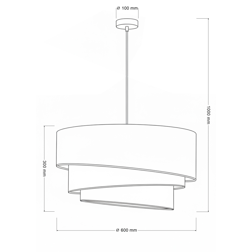Brilagi - Lámpara colgante con cable TRIO 3xE27/60W/230V Ø 60 cm marrón/beige/blanco