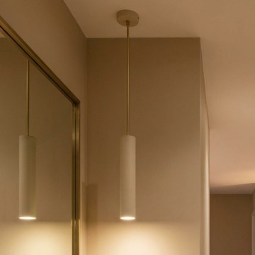 Brilagi - Lámpara colgante con cable TUBE 1xGU10/15W/230V beige/oro