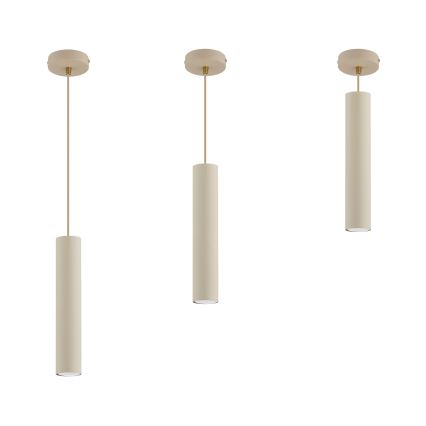 Brilagi - Lámpara colgante con cable TUBE 1xGU10/15W/230V beige/oro