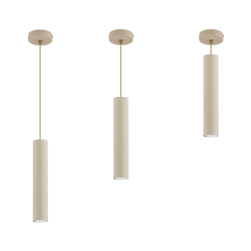 Brilagi - Lámpara colgante con cable TUBE 1xGU10/15W/230V beige/oro