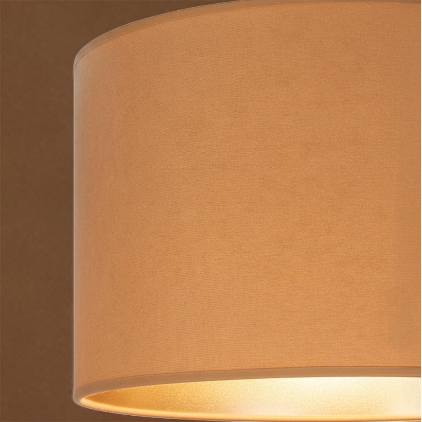 Brilagi - Lámpara colgante con cable VELVET 1xE27/60W/230V Ø 40 cm beige/dorado