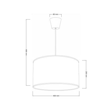Brilagi - Lámpara colgante con cable VELVET 1xE27/60W/230V Ø 40 cm beige/dorado