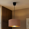 Brilagi - Lámpara colgante con cable VELVET 1xE27/60W/230V Ø 40 cm beige/dorado