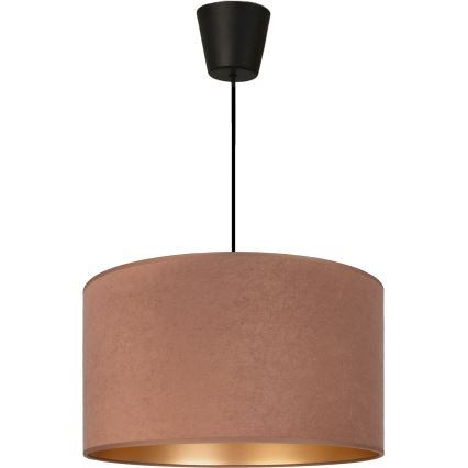 Brilagi - Lámpara colgante con cable VELVET 1xE27/60W/230V Ø 40 cm beige/dorado