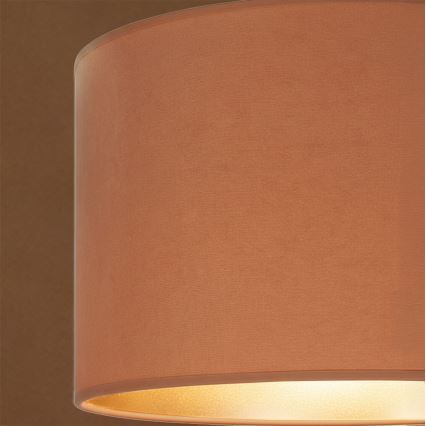 Brilagi - Lámpara colgante con cable VELVET 1xE27/60W/230V Ø 40 cm beige/dorado
