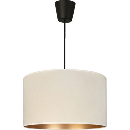 Brilagi - Lámpara colgante con cable VELVET 1xE27/60W/230V Ø 40 cm crema/dorada
