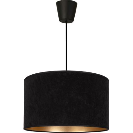 Brilagi - Lámpara colgante con cable VELVET 1xE27/60W/230V Ø 40 cm negra/dorada
