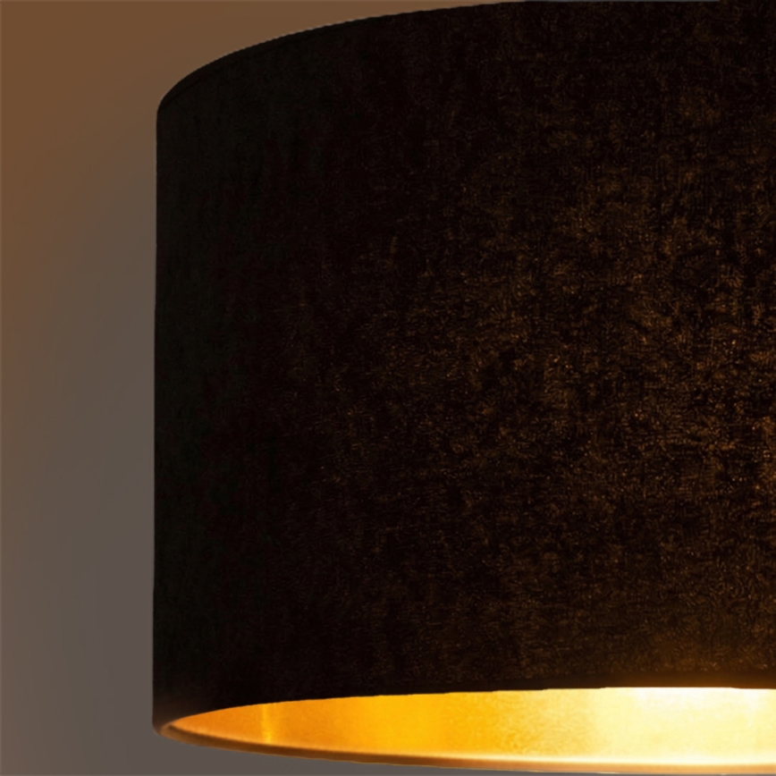 Brilagi - Lámpara colgante con cable VELVET 1xE27/60W/230V Ø 40 cm negra/dorada