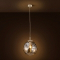 Brilagi - Lámpara colgante con cable VULCANO 1xE27/15W/230V beige/ahumado