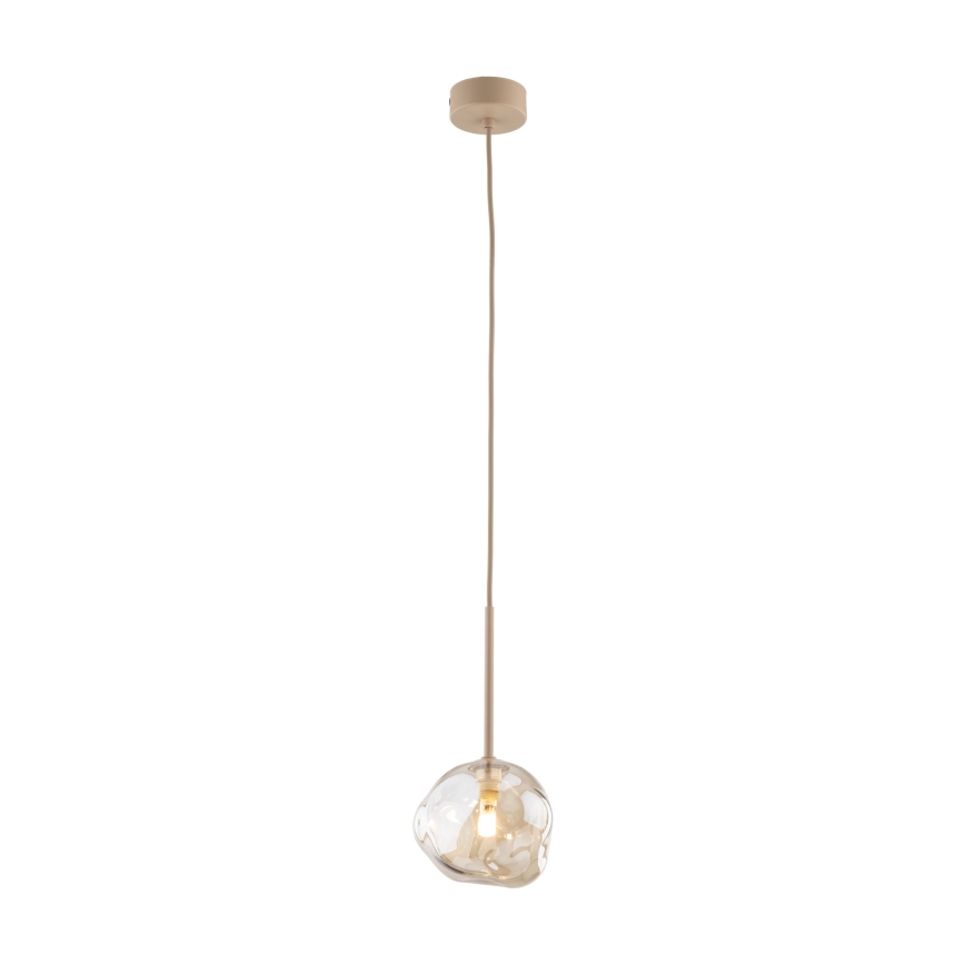 Brilagi - Lámpara colgante con cable VULCANO 1xG9/8W/230V beige/ahumado