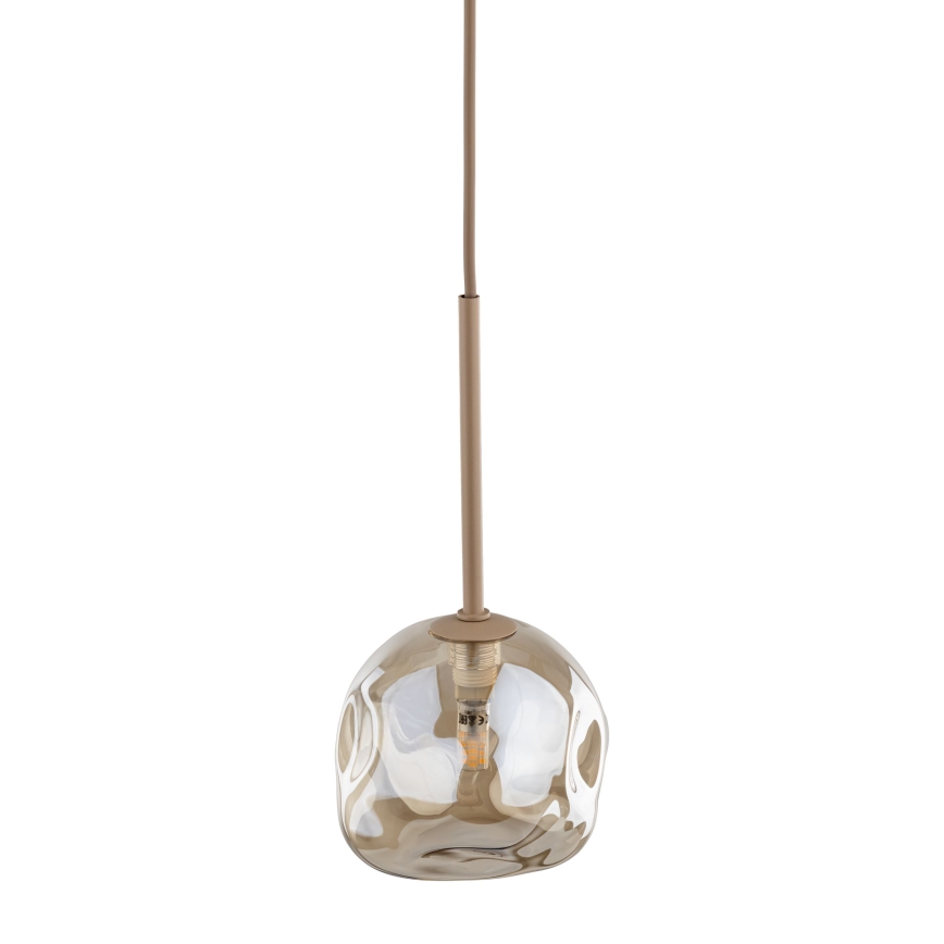 Brilagi - Lámpara colgante con cable VULCANO 1xG9/8W/230V beige/ahumado