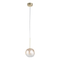 Brilagi - Lámpara colgante con cable VULCANO 1xG9/8W/230V dorada/beige ahumado