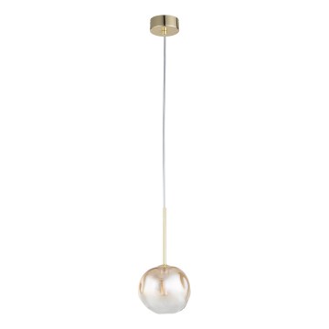 Brilagi - Lámpara colgante con cable VULCANO 1xG9/8W/230V dorada/beige ahumado