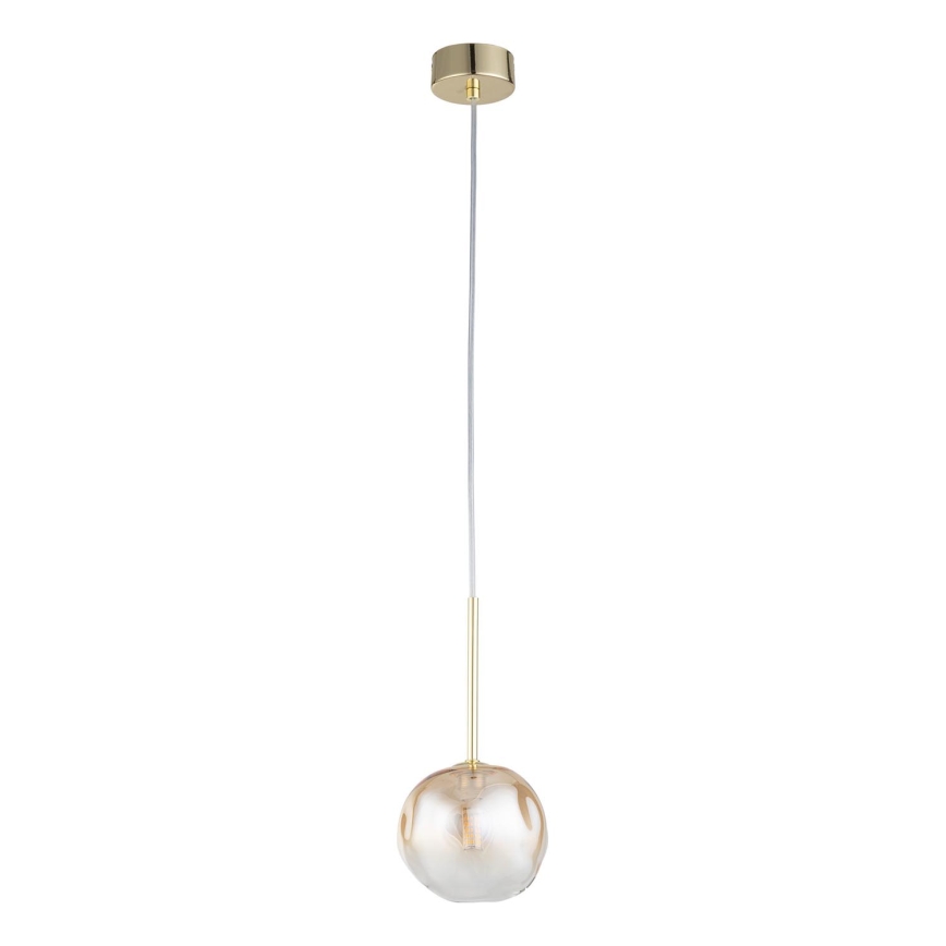 Brilagi - Lámpara colgante con cable VULCANO 1xG9/8W/230V dorada/beige ahumado
