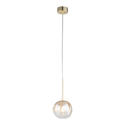 Brilagi - Lámpara colgante con cable VULCANO 1xG9/8W/230V dorada/beige ahumado