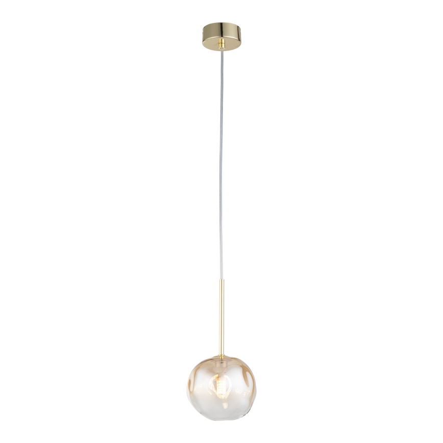 Brilagi - Lámpara colgante con cable VULCANO 1xG9/8W/230V dorada/beige ahumado