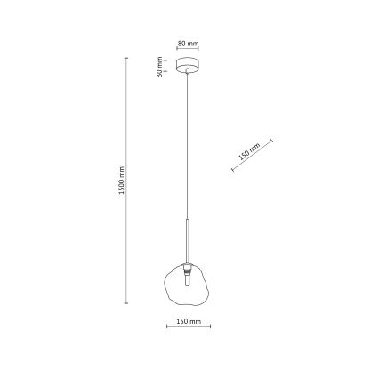 Brilagi - Lámpara colgante con cable VULCANO 1xG9/8W/230V negro/negro ahumado