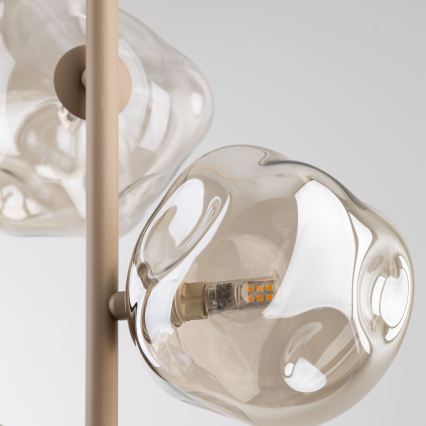 Brilagi - Lámpara colgante con cable VULCANO 3xG9/8W/230V beige/ahumado beige